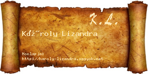Károly Lizandra névjegykártya